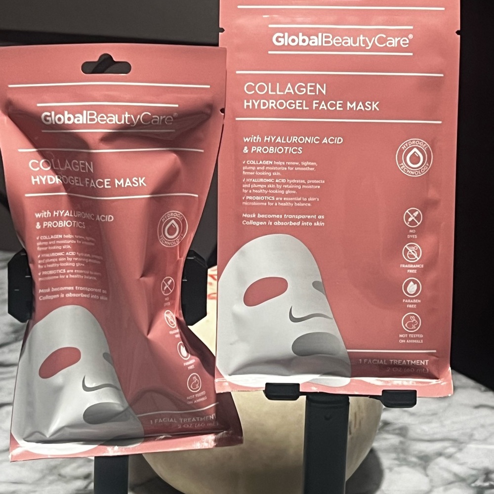 Global Beauty Care Collagen Hydrogel Face Mask - Coral